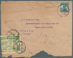 China - Besonderheiten: 1918 (POST & TELEGRAPH LABELS). Envelope (opening Faults) Written From The ' - Other & Unclassified