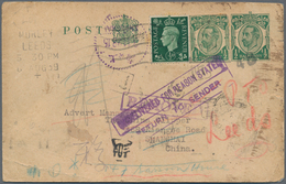 China - Besonderheiten: 1939. Great Britain Postal Stationery Card 'GV' Halfpenny Green Upgraded Wit - Sonstige & Ohne Zuordnung