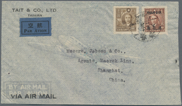 China - Taiwan (Formosa): 1947/48, Three Airmail Covers W. Ovpt. Stamps Resp. SYS Palmtree, To New Y - Sonstige & Ohne Zuordnung