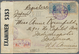 Japanische Post In China: 1918. Registered Envelope Addressed To The United States Bearing Japan SG - 1943-45 Shanghai & Nanchino