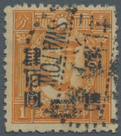 Japanische Besetzung  WK II - China- Südchina / South China: 1945, Swatow Surcharge, $400/1 C., Canc - 1943-45 Shanghai & Nanking