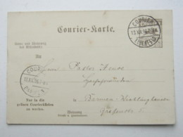 ELBERFELD   , Privatpost ,  Ganzsache  Nach Barmen 1896 - Postes Privées & Locales