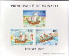 Monaco Blocs Spéciaux  N° 19 A Europa 1992 Non Dentelé Qualité: ** Cote: 230 € - Variétés