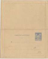 1886 - CARTE-LETTRE ENTIER TYPE SAGE NEUVE - Letter Cards