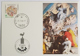 1984 MC, UN, UNICEF, Mariae Himmelfahrt Von Peter Paul Rubens, Wien, Österreich, Vereinte Nationen, - Maximumkarten
