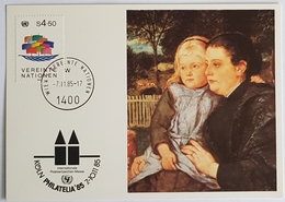 1985 MC, UN, UNICEF, Köln Philatelia 85, Madonna Und Kind Von Hans Thoma, Wien, Österreich, Vereinte Nationen, - Cartes-maximum