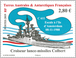 TAAF  2019   Bateaux Croisseur Missiles Colbert   Schip          Postfris/mnh/neuf - Nuevos