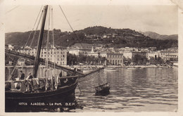 AJACCIO Le Port B.E.F Bateau Avec Pêcheurs En 1948 Circulée Timbrée - Ajaccio