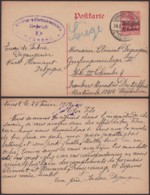 Belgique 1917 EP Soignies Vers Allemagne + Censure Vers Un Camps (AIX2703) DC1665 - Duitse Bezetting