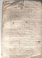 Acte Notarial Notaire Cachet Généralité Poitiers Trois Sols Maisonneuve Ste Hermine 4 P. 1759 - Algemene Zegels