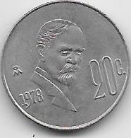 Mexique - 20 Centavos - 1978 - Mexique