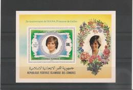 COMORES 21 ème Anniversaire De Diana , Princesse De Galles Année 1982 Bloc N° Y/T : 34** - Isole Comore (1975-...)