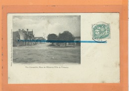 CPA - Vue D'ensemble , Place De L'Hotel De Ville De THENEZAY - Thenezay