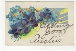 AUSTIN, Manitoba, Canada,  Greetings From,  Glitter, S/R Sydney Manitoba 1908 PFB Postcard - Autres & Non Classés