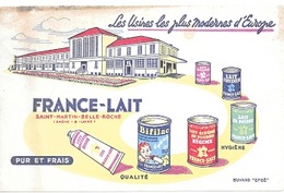 BUVARD  Ville, Marque  FRANCE - LAIT à  ST  MATIN  BELLE  ROCHE  ( 71 ) En  L'état - Colecciones & Series