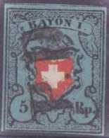 Suisse Postes  N° 15 II 5Rp Rayon I Avec Cachet "PD" TB Qualité: Obl Cote: 417 € - 1843-1852 Poste Federali E Cantonali