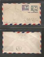Airmails - World. 1941 (14 Dec) Gambia - USA. First Flight. Special Cachet. 2/6 Stamp + 1sh. Addressed To Porto Rico, Ca - Other & Unclassified