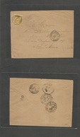 Algeria. 1880 (26 April) Constantine - Italy, Palermo, Sialy (2 May) Via Marseille - Genova. TPO Fkd Env. France Sage 25 - Argelia (1962-...)