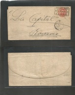 Argentina - 48. 1880 (11 Nov) TPO / Estaf Amb FCO Nº5 - Rosario Via Buenos Aires. 1c Red Stat Wrapper. VF Condition And  - Other & Unclassified