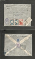 Argentina - Xx. 1941 (13 Sept) Buenos Aires - Spain, San Sebastian (19 Sept) LATI Airmail, Registered Multifkd Envelope. - Other & Unclassified