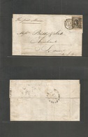 Australia. 1865 (Jan 18) Victoria. Melbourne - Sidney, NSW By First Stat Card. 6d Fkd E Reverse Ship Letter (Jan 22). Fi - Otros & Sin Clasificación