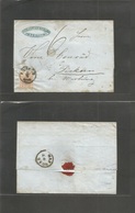 Austria. 1857 (8 Sept) Triest - Pickern, Marburg (9 Sept) Taxed "6" Fkd 6 Kr Bown. E Cds. - Other & Unclassified