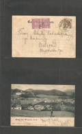 Austria. 1899 (23 Aug) Gloggnitz, Neunkirchen - Serbia, Belgrade (14 Aug!) Fkd View Ppc + Taxed At Arrival, Rare P. Dues - Otros & Sin Clasificación