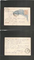 Brazil -Stationary. 1895 (3 April) Torromecco, Sao Vendelino - Sao Leopoldo (8 April) 40 Rs Yellow Stat Card. VF Village - Other & Unclassified