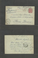 China. 1907 (17 May) Pak-Hoy, China - Paris, France (20 June) French Indochina Stationary Card. Circulated Via HK. Very  - Other & Unclassified