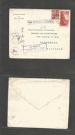 China - Xx. 1940 (8 Aug) Japanese Occup, Shanghai - Belgium, Anderghem. Consular Mail. Japan Franked Envelope Depart Cds - Other & Unclassified