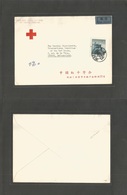 China - Prc. 1959 (27 Nov) Peking - Switzerland, Geneva. Red Cross. Fkd Airmail Envelope Cds. Scarce. - Autres & Non Classés