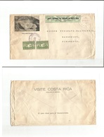 Costa Rica. 1937 (29 Julio) San Jose - Denmark, Hadersler. Volcano Tourism Illustrated "official" Fkd Env. Special Cache - Costa Rica