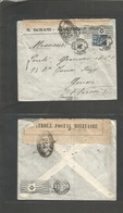 Egypt. 1916 (23 Jan) French PO Alexandrie - Switzerland, Geneve (2 March) Single 25c Blue Fkd Envelope + French Censored - Other & Unclassified