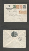 Egypt. 1926 (12 Jan) French PO. Alexandria - Switzerland, Zurich (19 Jan) Registered Hotel Illustrated Multifkd Ovptd Is - Other & Unclassified