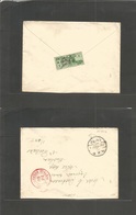 Egypt. 1935 (9 April) Cairo - England, Kent, Burham Postage Prepaid 23 Red Crown Cachet, Reverse 1 Piastre Dark Green Pe - Sonstige & Ohne Zuordnung