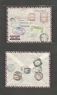 Egypt. 1955 (30 June) Cairo - Switzerland, Biel. Registered Official Machine Franked. OHMS Reverse Tied Stamps. VF. - Otros & Sin Clasificación