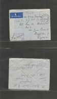 Ethiopia. 1941 (11 April) APO - U - MPK / 6 OAS Air FM Unfranked Envelope With Contains + Censor Mark. Text Mentions Add - Etiopía
