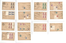 Frc - Cameroun. 1940 (19 Oct) 27.8.40 Donala Local Usage. Selection Of Seven Covers With Blocks Of Four Usages With Arri - Autres & Non Classés
