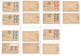 Frc - Cameroun. 1940 (21 Oct) 27.8.40 Overprint. Group Of Seven Usages Of Blocks Of Four On Cover With Censor And Labels - Sonstige & Ohne Zuordnung