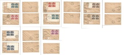 Frc - Cameroun. 1942 (15 April) 27.8.40 Ponola Local Usage. Selection Of 9 Complete Covers With Blocks Of Four Usages Ov - Other & Unclassified