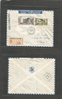 Frc - Congo. 1939 (28 Aug) AEF. Pointe Noire - Paris, France (13 Sept) Air Multifkd Envelope. Fine 150 Arrival Stamp. - Other & Unclassified