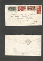 Frc - Gabon. 1939 (6 Feb) AEF Bogue - Switzerland, Moudon. Via Lambarene (13 Feb) Multifkd Envelope Mixed + Ovptd Usage  - Other & Unclassified