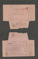 Frc - Guiana. 1950 (3 June) Avis De Reception. Fkd Postal Receipt At 3 Fr Rate. St. Laurent De Maroni - Mana, French Gui - Andere & Zonder Classificatie