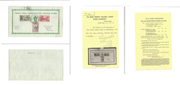 Frc - India. 1942 (3 Oct) France Libre. Hand Blue Over Print. Registered Local Pomdichey Usage. With BPA Certificate. Su - Andere & Zonder Classificatie