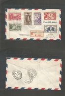 Frc - Mauritania. 1938 (21 Jan) S. Louis - USA, NYC (7-8 Feb) Registered Air Multifkd Envelope, Cds + Reverse Transits.  - Sonstige & Ohne Zuordnung