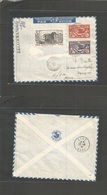 Frc - New Caledonia. 1939 (15 Sept) Noumea - Paris, France (12 Oct) Registered Airmail Multifkd Envelope Incl 150 Anniv  - Otros & Sin Clasificación