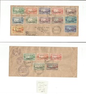 Frc - New Hebrides. 1942 (16 Apr) France Libre. Vila - USA, NYC (27 May) Registered Multifkd Envelope Front And Reverse. - Otros & Sin Clasificación