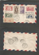 Frc - Reunion. 1938 (5 March) St. Denis - USA, NYC (19 April) Registered Multifkd Air Envelope With 1937 Paris Expo Issu - Sonstige & Ohne Zuordnung