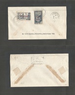 Frc - Reunion. 1944 (12 Aug) FRANCE LIBRE. S. Denis - USA, LA, Columbia. Multifkd Envelope. Ovptd Usage. - Sonstige & Ohne Zuordnung