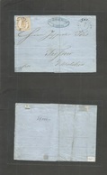 German States - Mecklenburg. C. 1856 (2 Jan) Hamburg - Trefsow. E Fkd 3sd Orange (Sc. 2, Mi 2a), Tied Cds. - Other & Unclassified